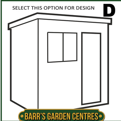 Standard Pent Shed 12mm Cladding - Delivered & Professionally Assembled (Includes Bearers)