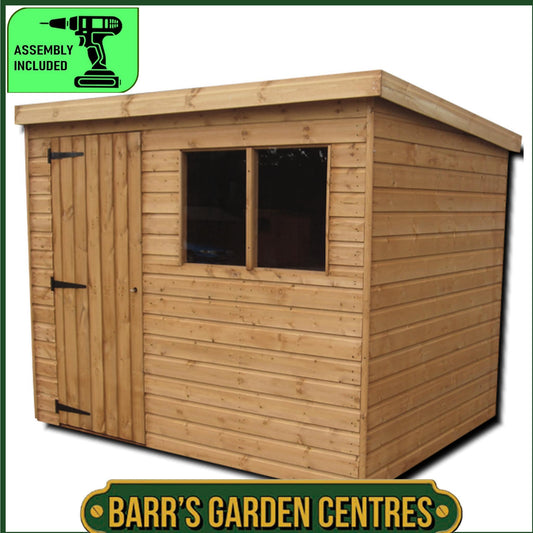 Standard Pent Shed 12mm Cladding - Delivered & Professionally Assembled (Includes Bearers)