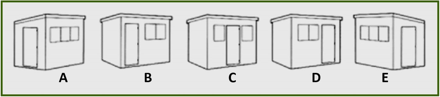 Standard Pent Shed 12mm Cladding - Delivered Flat Packed