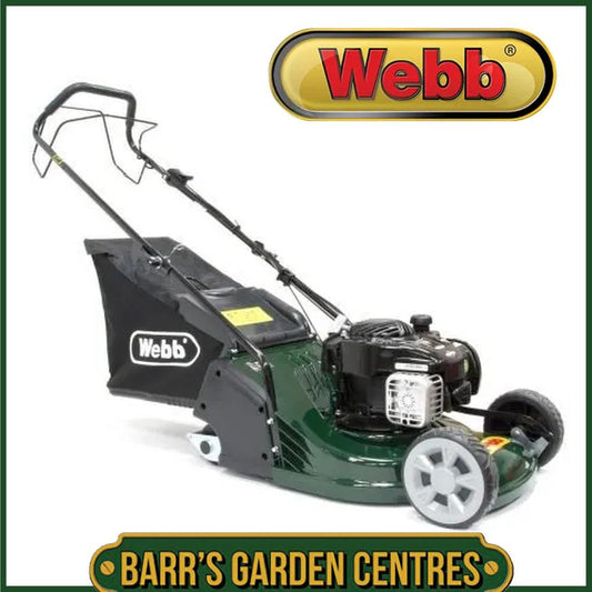 Webb WERR17SP 43cm (17″) Self Propelled Petrol Rear Roller Lawn Mower