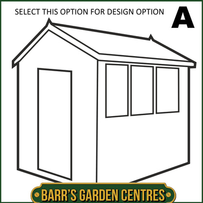 Standard Apex Shed 12mm Cladding - Delivered & Professionally Assembled (Includes Bearers)