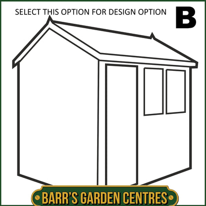 Standard Apex Shed 12mm Cladding - Delivered & Professionally Assembled (Includes Bearers)