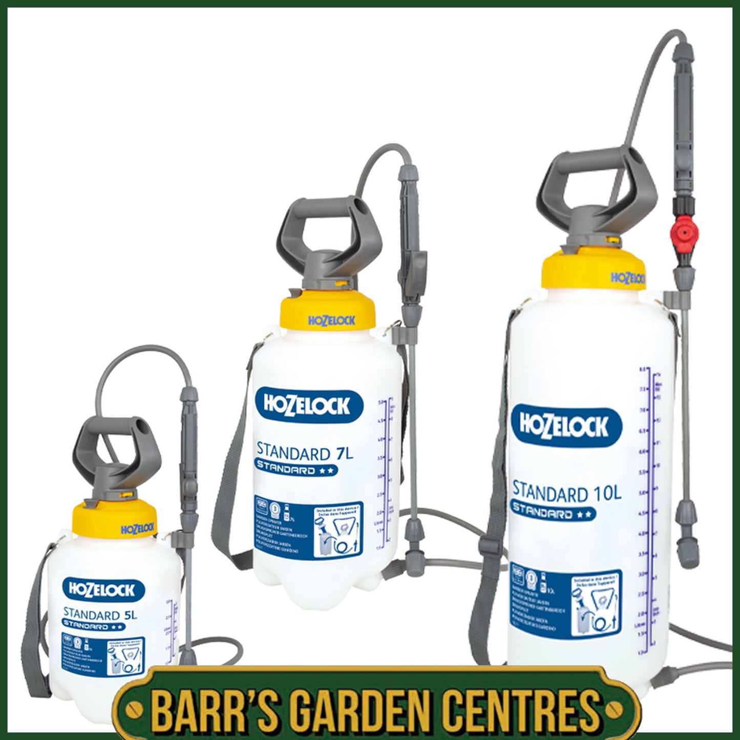 Hozelock - Standard Pressure Sprayer Available Sizes 5Litre - 7Litre - 10Litre