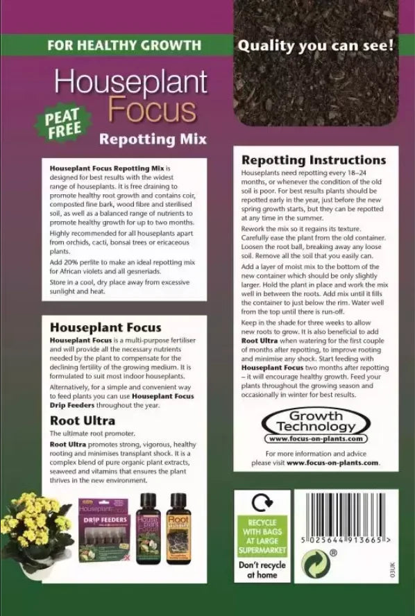 Houseplant Focus Peat-Free Repotting Mix