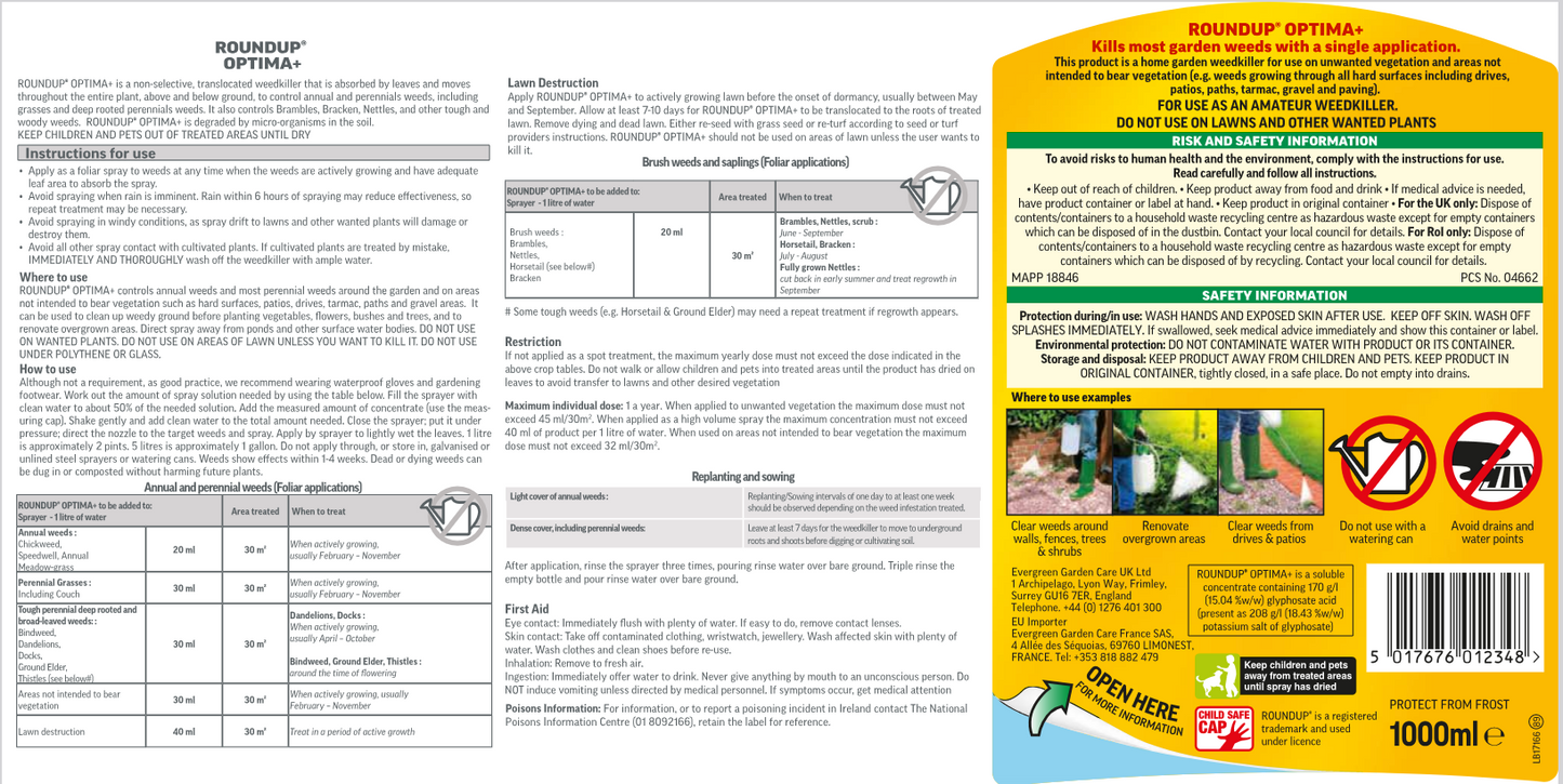 Roundup® Optima+ Concentrate 1 Litre