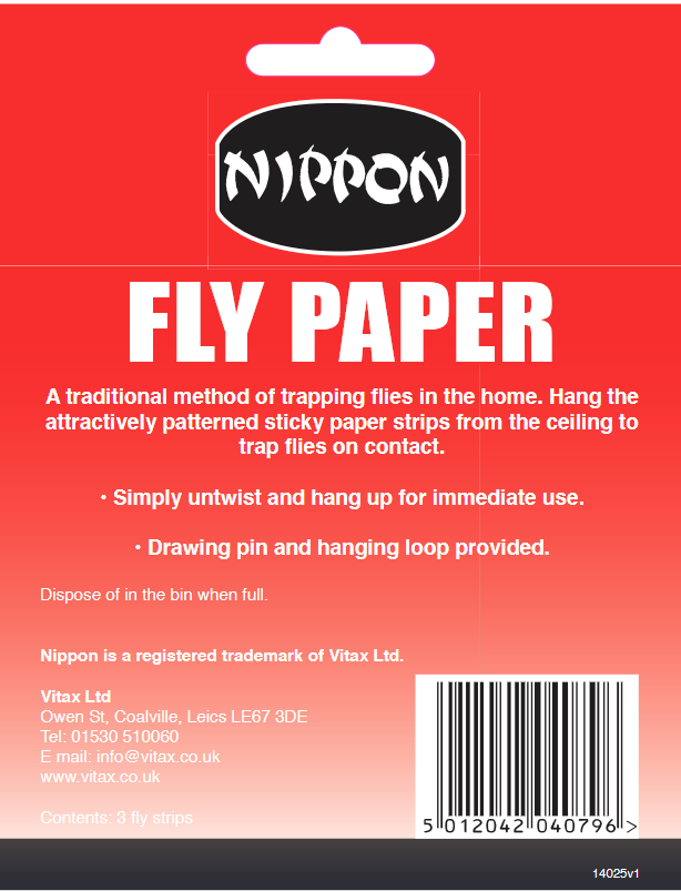 Vitax Nippon Fly Paper 3 pack