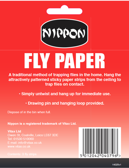 Vitax Nippon Fly Paper 3 pack