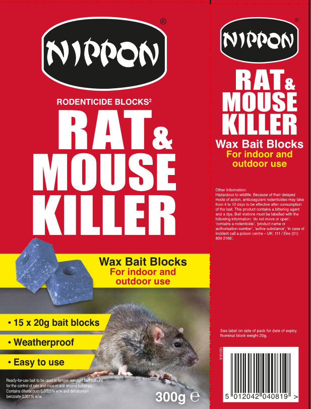 Vitax Nippon Rodenticide Blocks 300g