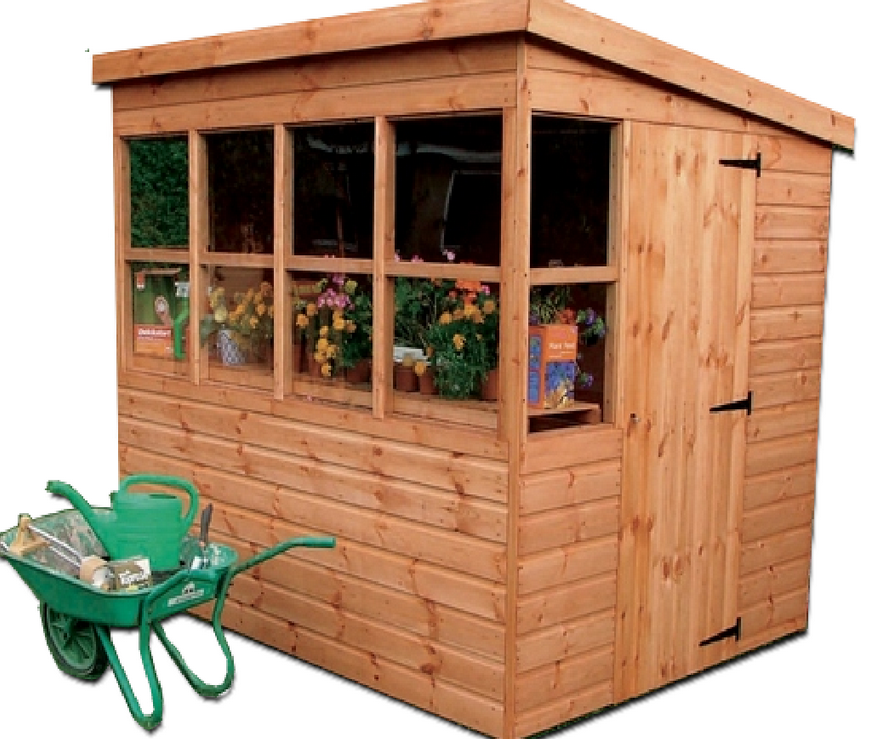 Sunflower Potting Shed 12mm/18mm Cladding - Delivered Flat Packed