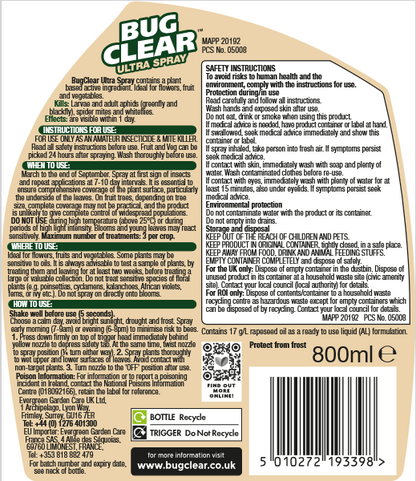 BugClear™ Ultra Spray 800ml
