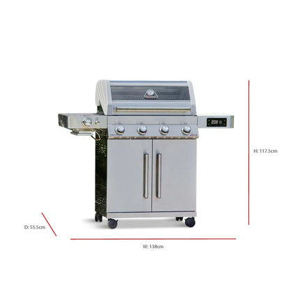 Grillstream Gourmet 4 Burner Hybrid BBQ (With SmartGrill Technology)