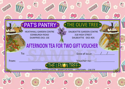 Barr's Garden Centres Afternoon Tea Gift Vouchers