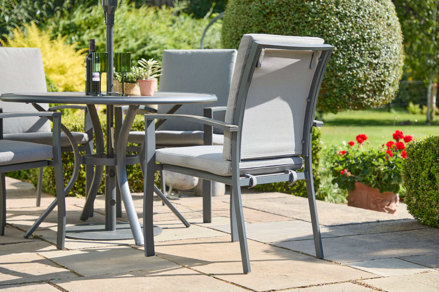 Turin Aluminium 4 Seater Dining Set