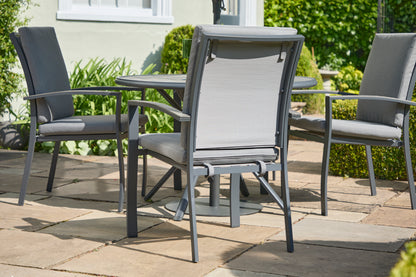 Turin Aluminium 6 Seater Dining Set with Lazy Susan