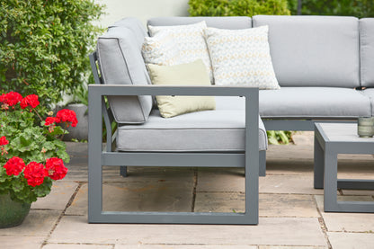 Turin Aluminium Compact Modular Dining set with adj. Table