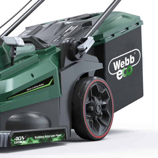 Webb Eco WEV20X2LM43B4X 40V 43cm (17″) Cordless Rotary Lawnmower (2 x 4Ah Battery & Dual Charger included)