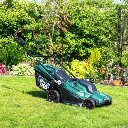 Webb Eco WEV20X2LM43B4X 40V 43cm (17″) Cordless Rotary Lawnmower (2 x 4Ah Battery & Dual Charger included)