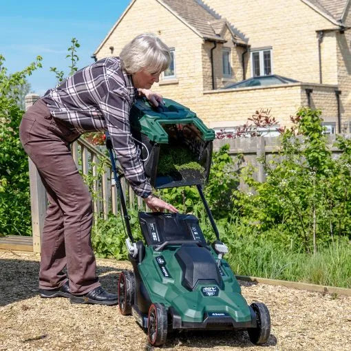 Webb Eco WEV20X2LM43B4X 40V 43cm (17″) Cordless Rotary Lawnmower (2 x 4Ah Battery & Dual Charger included)