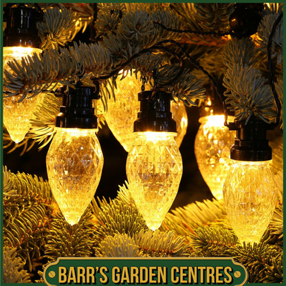 NOMA 20 Large Facetted Cone LED String Lights, WarmWhite