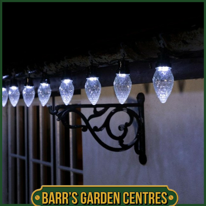 NOMA 20 Large Facetted Cone LED String Lights, White