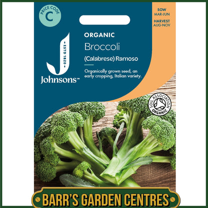 Johnsons - Organic Vegetable - Broccoli (calabrese) Ramoso - 50 Seeds