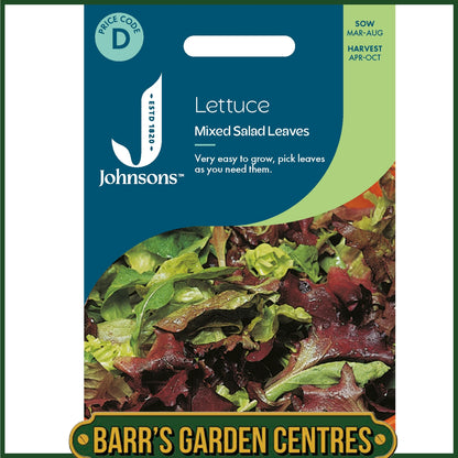 Johnsons - Lettuce Mixed Salad Leaves - 1000 Seeds