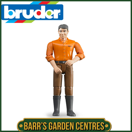 BRUDER Man with Light Skin/Brown Jeans