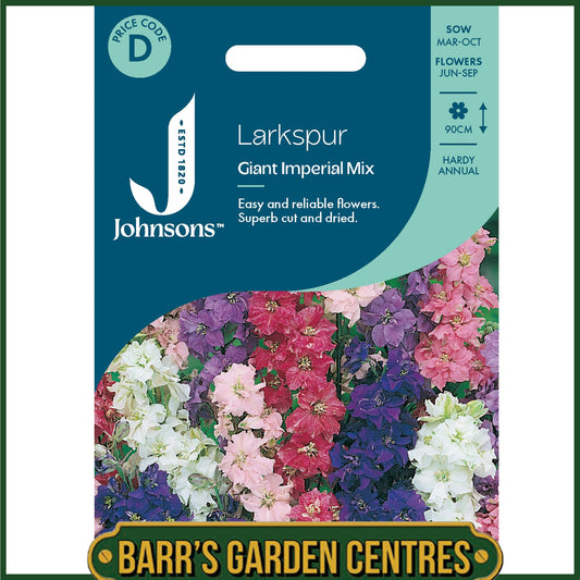 Johnsons - Larkspur Giant Imperial Mix - 300 Seeds