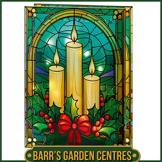 Premier 21 x 28cm Stained Glass Candles Stained Glass Light Up