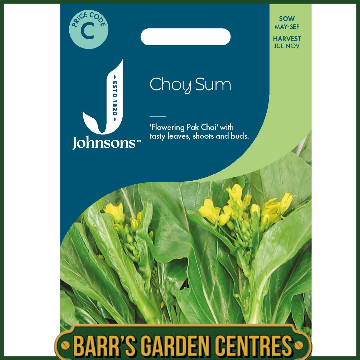 Johnsons - Choy Sum - 500 Seeds