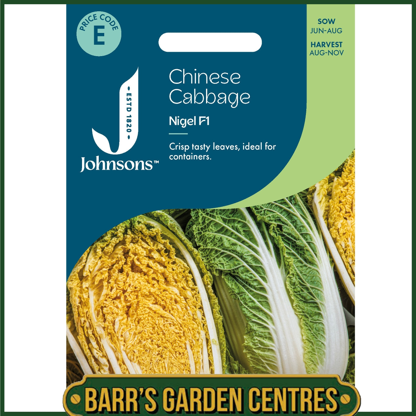 Johnsons - Chinese Cabbage Nigel F1 - 50 Seeds