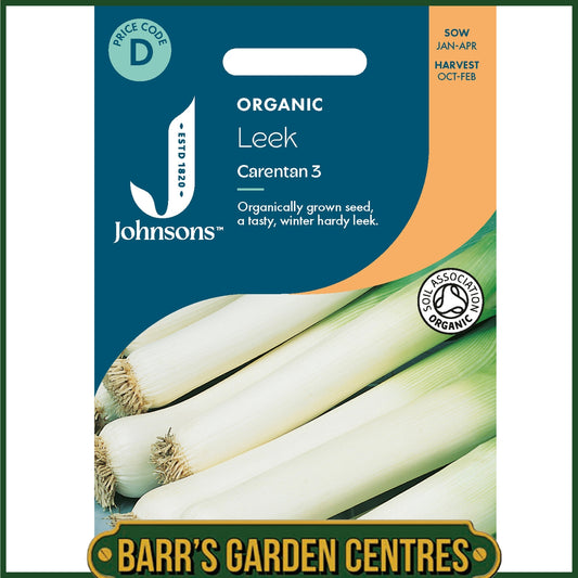 Johnsons - Organic Vegetable - Leek Carentan 3 - 400 Seeds