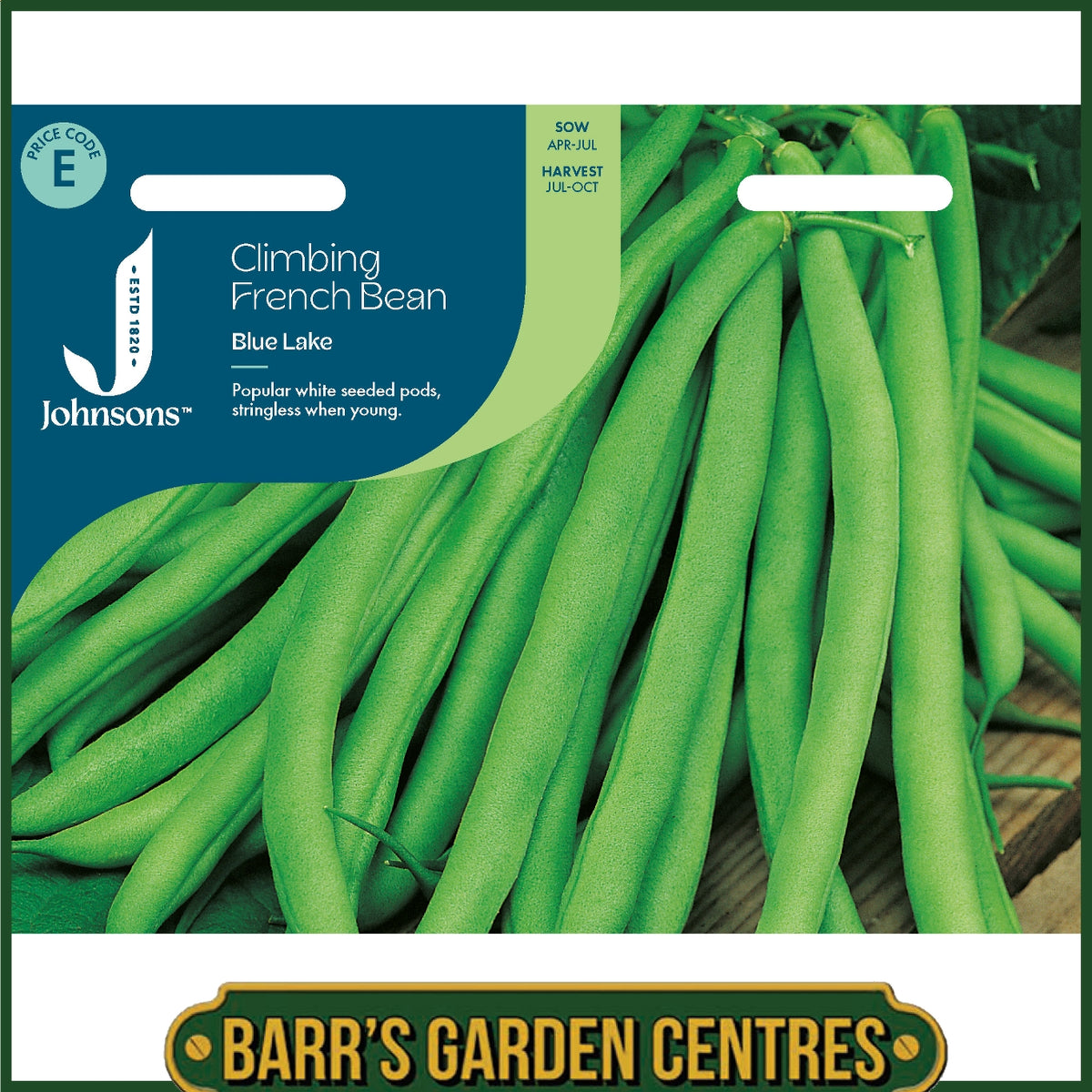 Johnsons - Climbing French Bean Blue Lake - 50 Seeds