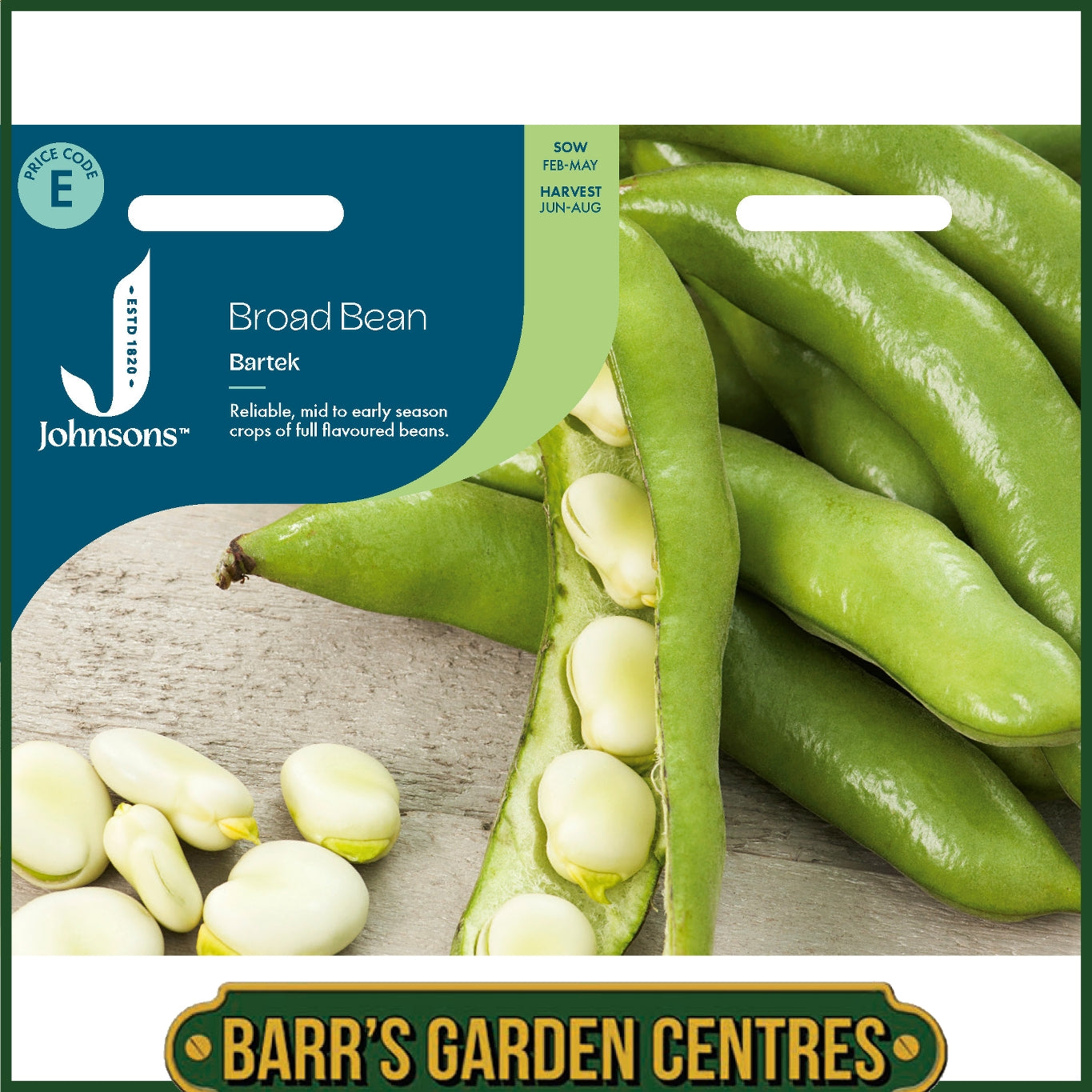 Johnsons - Broad Bean Bartek - 45 Seeds