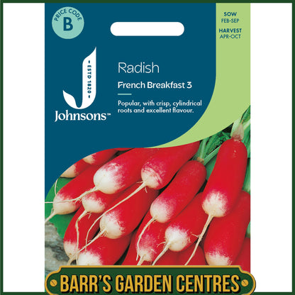 Johnsons - Radish French Breakfast 3 - 750 Seeds