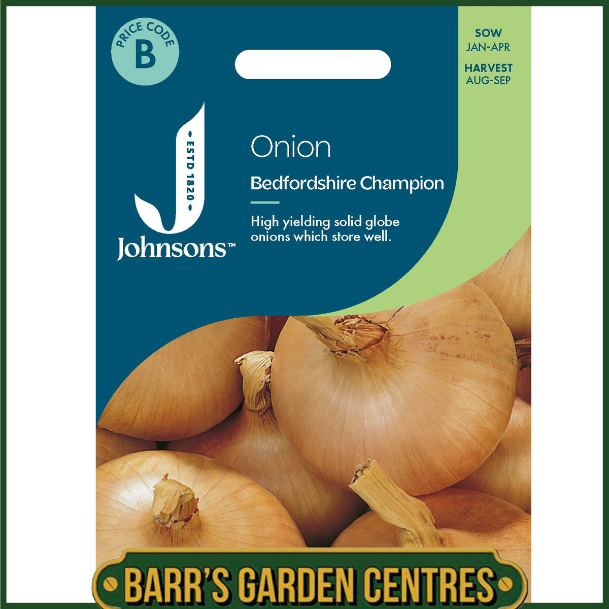 Johnsons - Onion Bedfordshire Champion - 350 Seeds