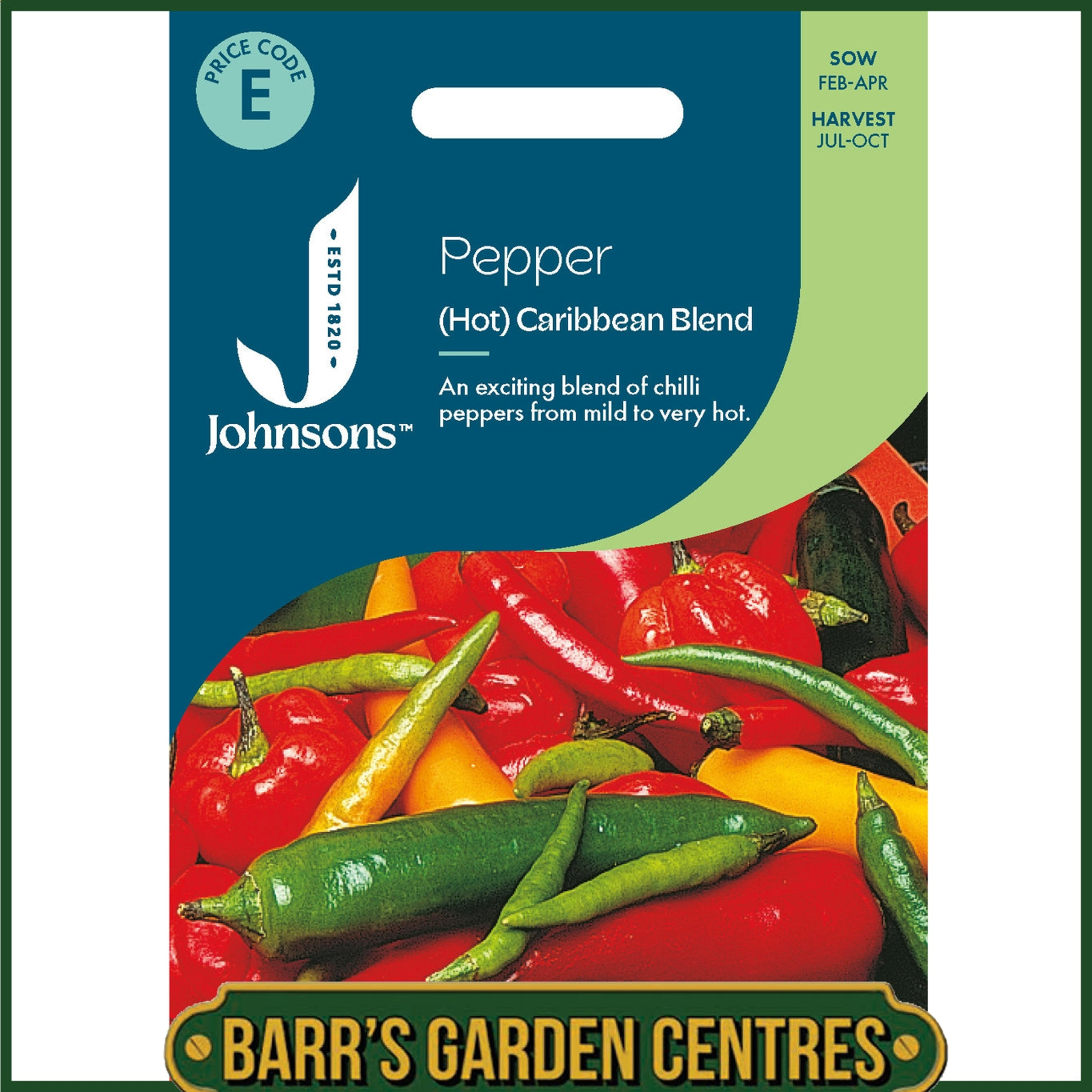 Johnsons - Pepper (hot) Caribbean Blend - 30 Seeds