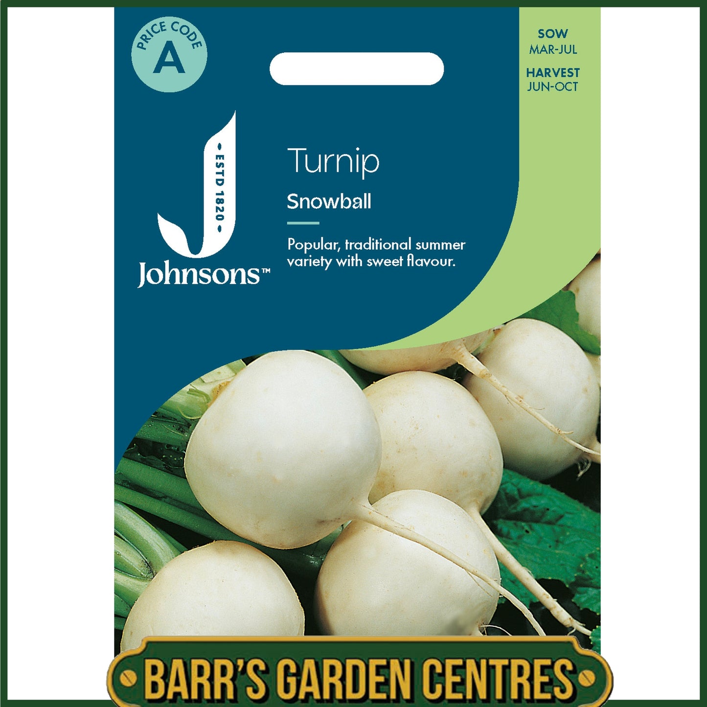 Johnsons - Turnip Snowball - 1750 Seeds