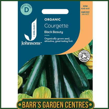 Johnsons - Organic Vegetable - Courgette Black Beauty Org - 10 Seeds