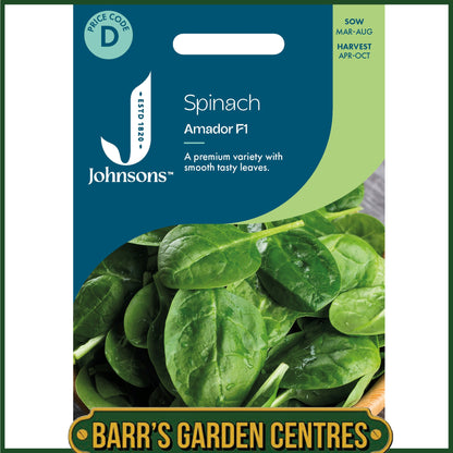 Johnsons - Spinach Amador F1 - 300 Seeds