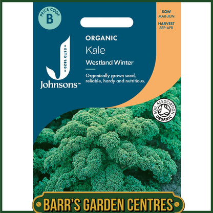 Johnsons - Organic Vegetable - Kale Westland Winter  - 40 Seeds
