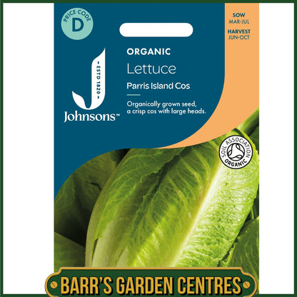 Johnsons - Organic Vegetable - Lettuce Parris Island Cos - 1000 Seeds