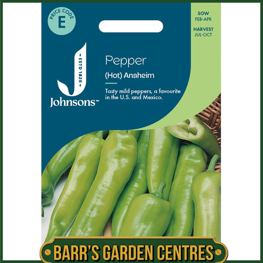 Johnsons - Pepper (hot) Anaheim - 30 Seeds