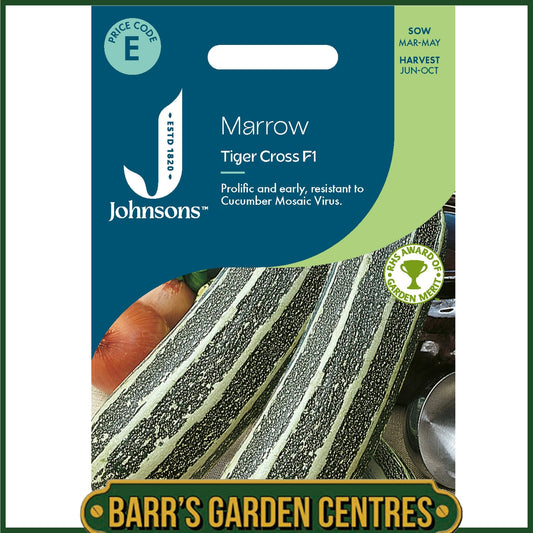Johnsons - Marrow Tiger Cross F1 - 10 Seeds