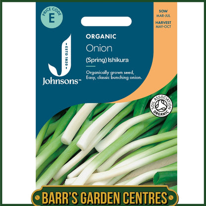 Johnsons -  Organic Vegetable - Onion (spring) Ishikura - 350 Seeds