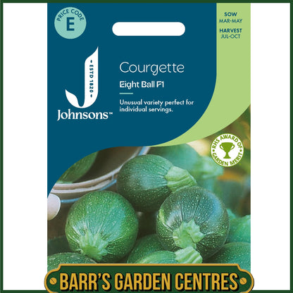 Johnsons - Courgette Eight Ball F1 - 8 Seeds