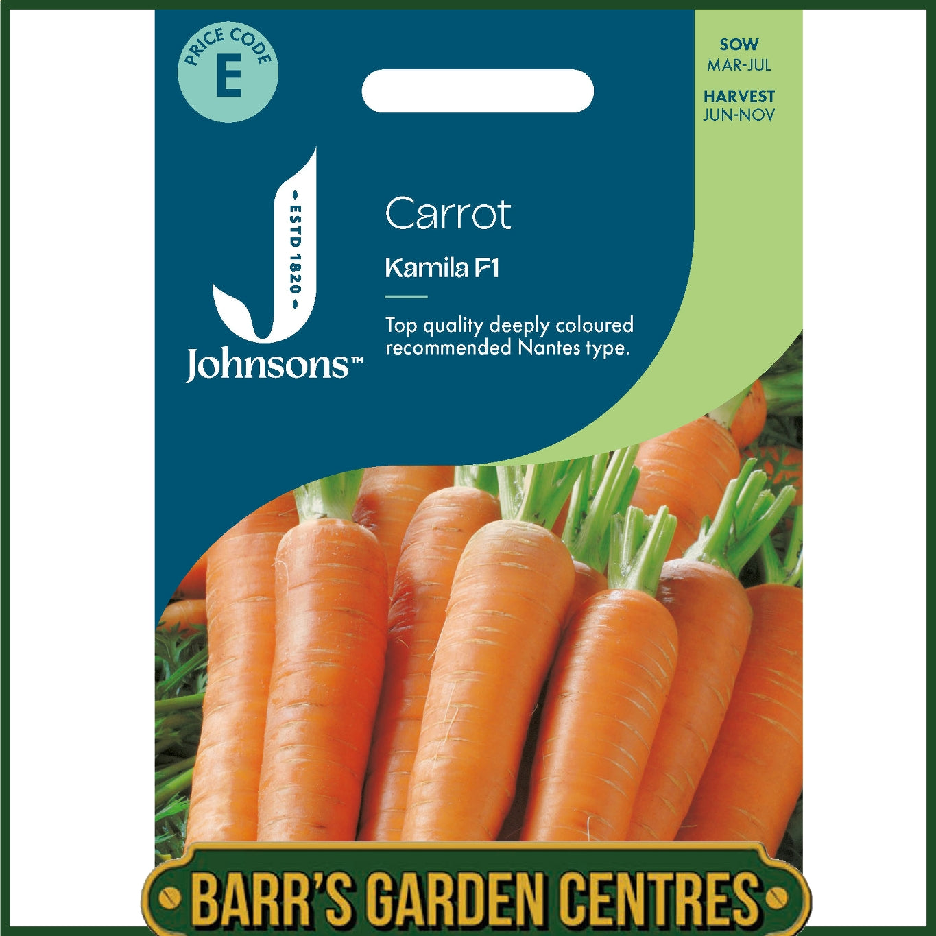 Johnsons - Carrot Kamila F1 - 500 Seeds