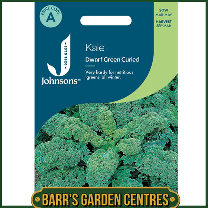 Johnsons - Kale Dwarf Green Curled - 300 Seeds