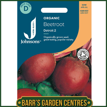 Johnsons - Organic Vegetable - Beetroot Detroit 2 - 275 Seeds