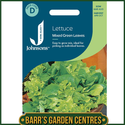 Johnsons - Lettuce Mixed Green Leaves - 1000 Seeds